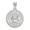 Sterling Silver Rhodium-plated LogoArt University of Illinois Large Crest Pendant