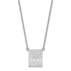 14k White Gold LogoArt University of Mississippi The Grove at Ole Miss Large Pendant 18 inch Necklace