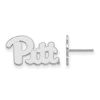 14k White Gold LogoArt University of Pittsburgh Small Post Earrings