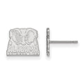 10k White Gold LogoArt University of Alabama Elephant Extra Small Post Earrings