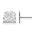 14k White Gold LogoArt University of Alabama Elephant Extra Small Post Earrings