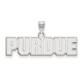 10k White Gold LogoArt Purdue University Block Type Small Pendant
