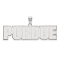 10k White Gold LogoArt Purdue University Block Type Large Pendant