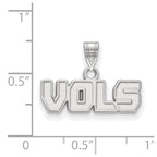 Sterling Silver Rhodium-plated LogoArt University of Tennessee Vols Small Pendant