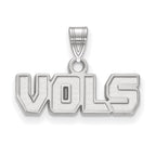 Sterling Silver Rhodium-plated LogoArt University of Tennessee Vols Small Pendant