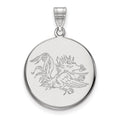 10k White Gold LogoArt University of South Carolina Gamecock Large Disc Pendant