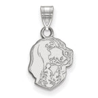 Sterling Silver Rhodium-plated LogoArt University of Tennessee Smokey Small Pendant
