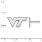 10k White Gold LogoArt Virginia Tech V-T Extra Small Post Earrings