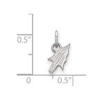 Sterling Silver Rhodium-plated LogoArt Florida State University Arrow Extra Small Pendant