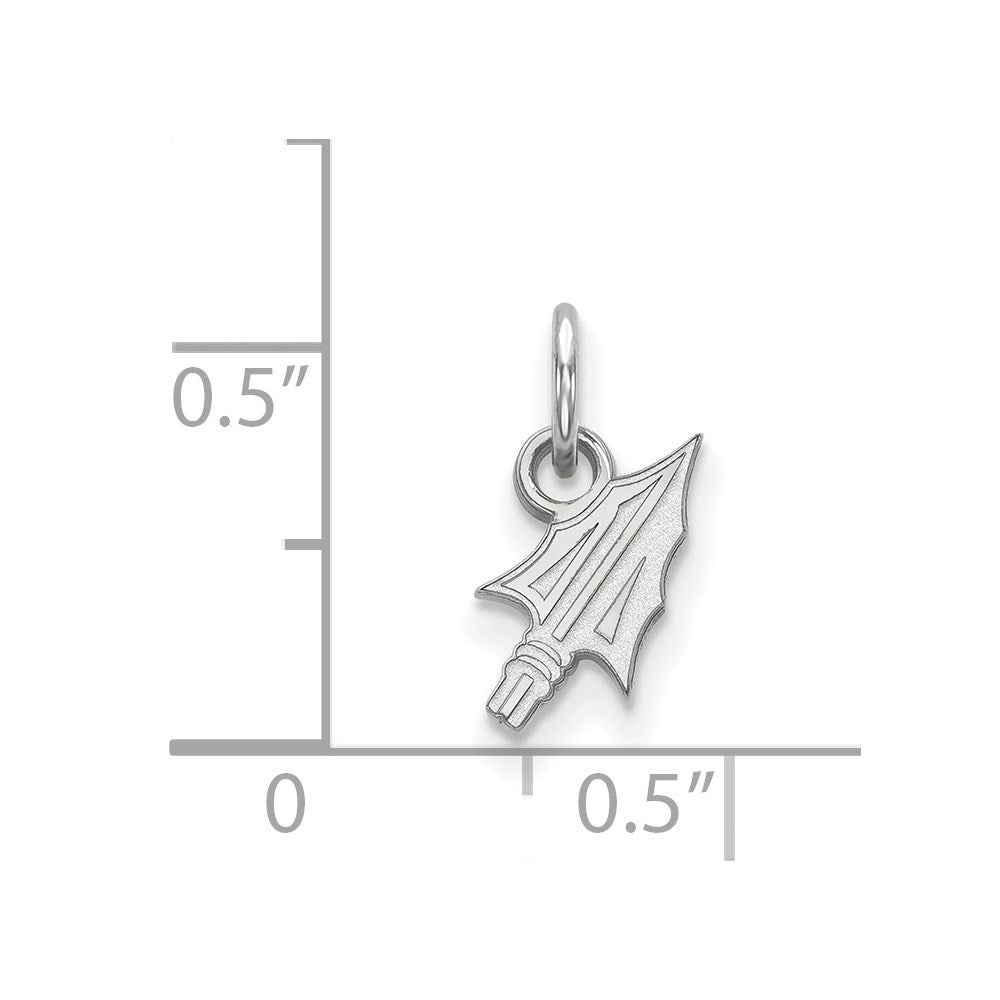 14k White Gold LogoArt Florida State University Arrow Extra Small Pendant