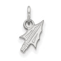 14k White Gold LogoArt Florida State University Arrow Extra Small Pendant