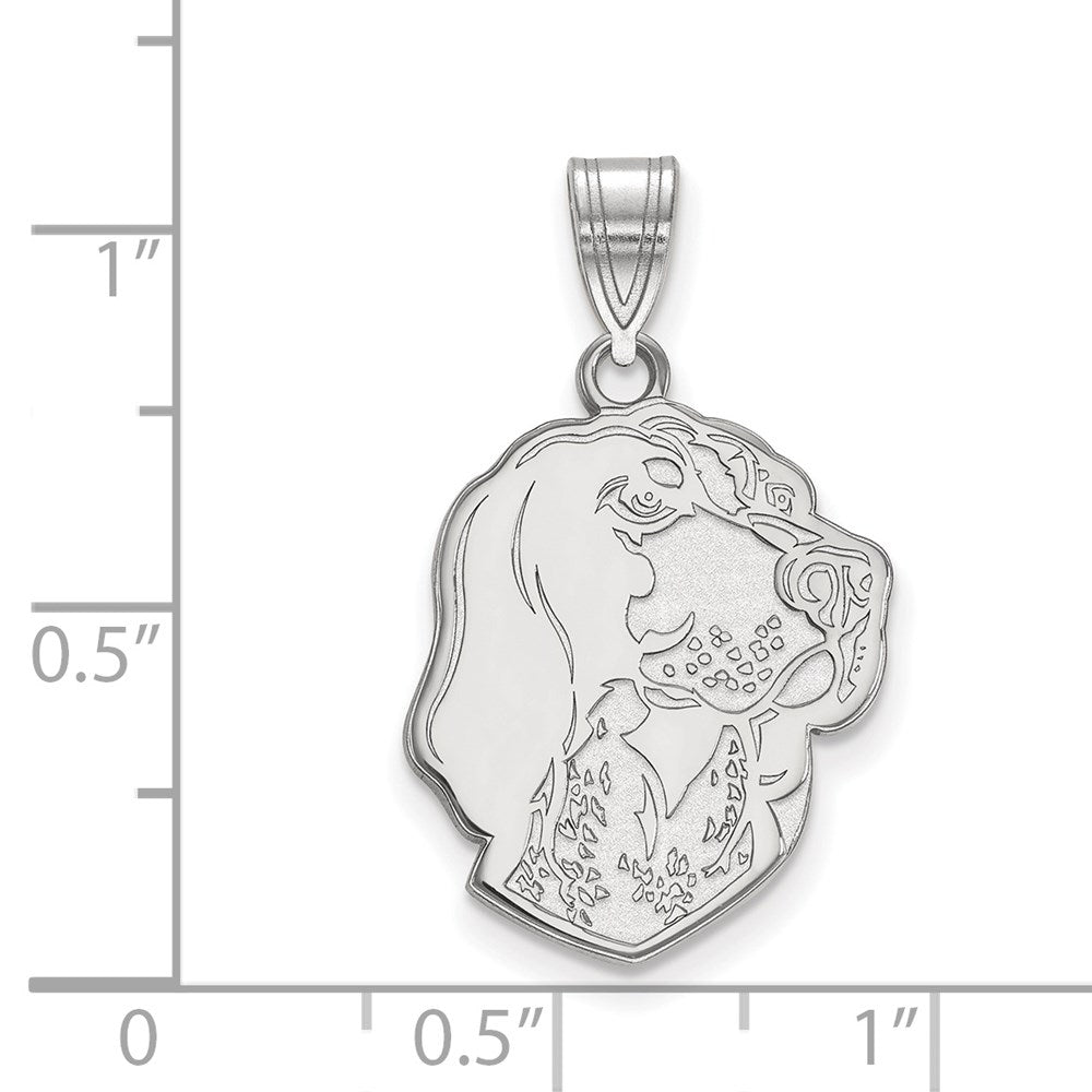 Sterling Silver Rhodium-plated LogoArt University of Tennessee Smokey Large Pendant