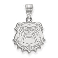 14k White Gold LogoArt University of Georgia Bulldog Medium Pendant