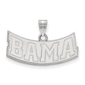 10k White Gold LogoArt University of Alabama Medium Pendant