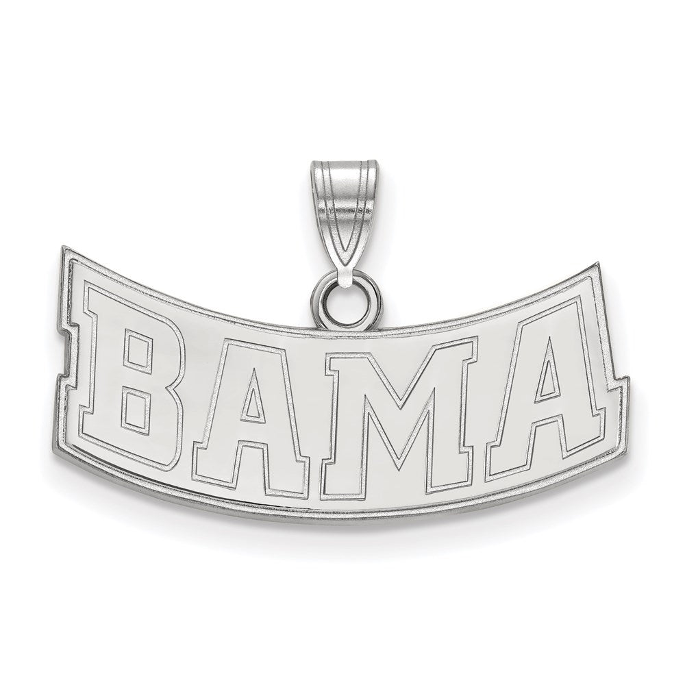 10k White Gold LogoArt University of Alabama Medium Pendant