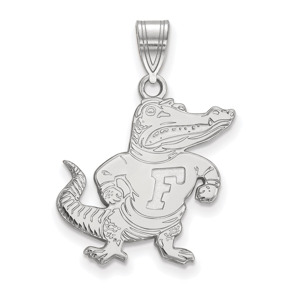 10k White Gold LogoArt University of Florida Gator Large Pendant