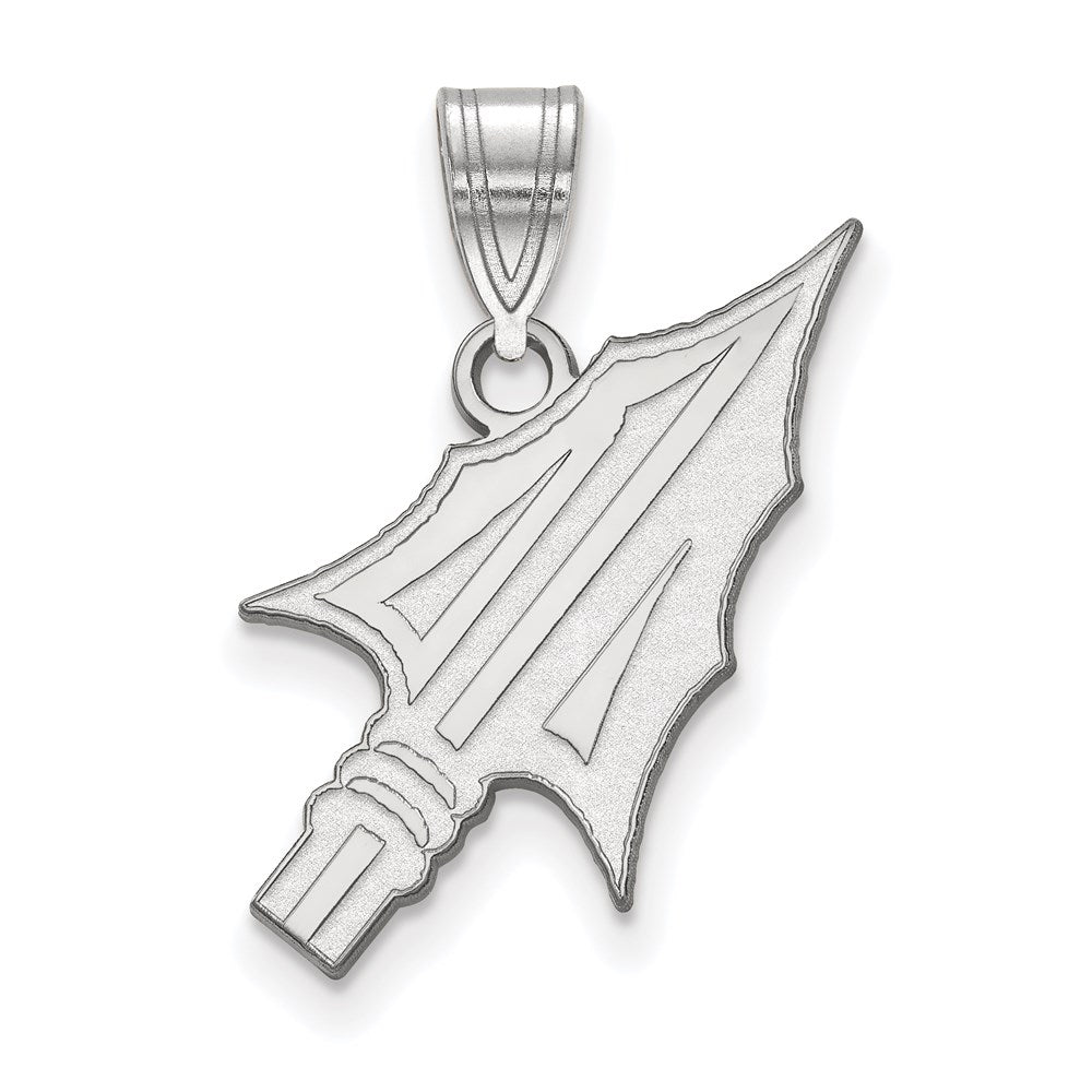 14k White Gold LogoArt Florida State University Arrow Large Pendant