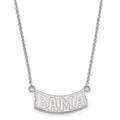 14k White Gold LogoArt University of Alabama Small Pendant 18 inch Necklace