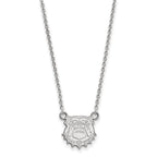 10k White Gold LogoArt University of Georgia Bulldog Small Pendant 18 inch Necklace