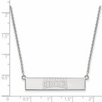 Sterling Silver Rhodium-plated LogoArt University of South Carolina Small Bar 18 inch Necklace