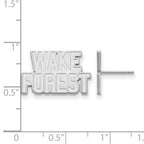 10k White Gold LogoArt Wake Forest University W-F Small Post Earrings