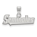 10k White Gold LogoArt Florida State University Seminoles Script Small Pendant
