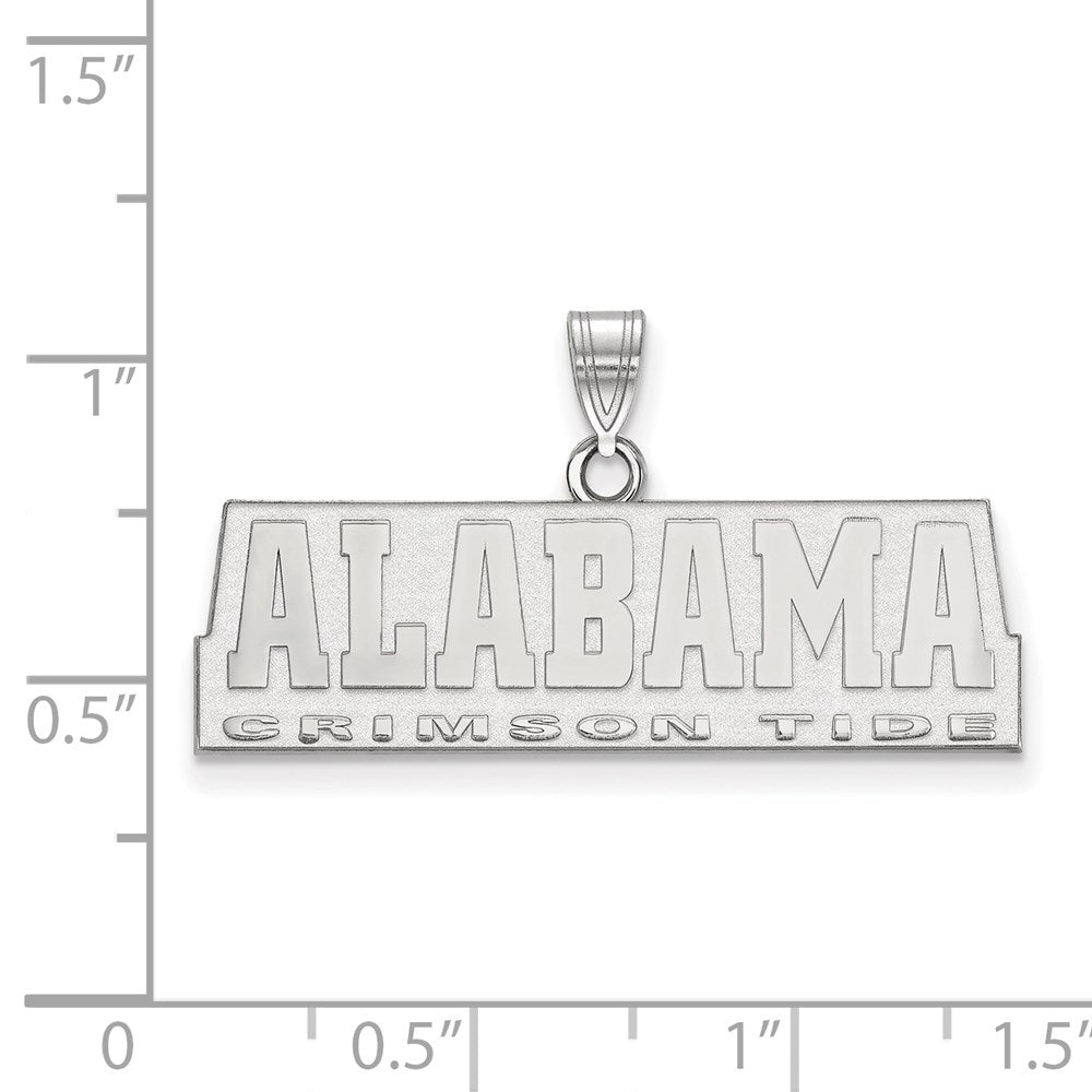 10k White Gold LogoArt University of Alabama Crimson Tide Medium Pendant