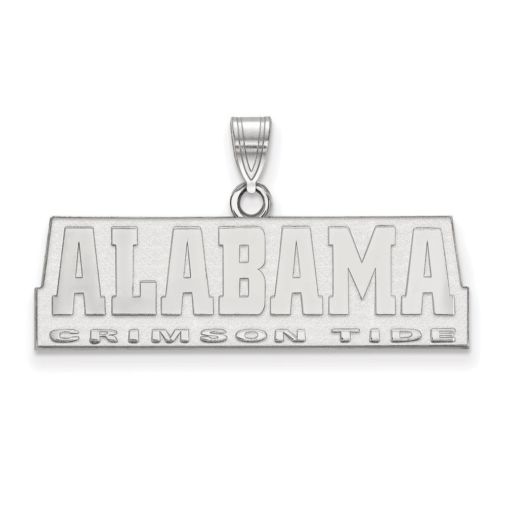 14k White Gold LogoArt University of Alabama Crimson Tide Medium Pendant