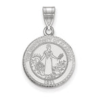 Sterling Silver Rhodium-plated LogoArt University of Alabama Medium Crest Pendant