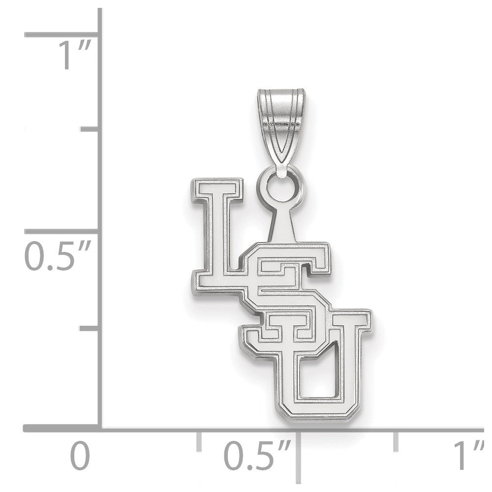 14k White Gold LogoArt Louisiana State University L-S-U Small Pendant