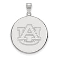 14k White Gold LogoArt Auburn University Extra Large Disc Pendant
