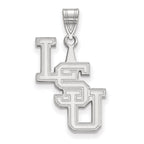 10k White Gold LogoArt Louisiana State University L-S-U Large Pendant