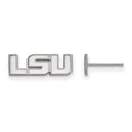 14k White Gold LogoArt Louisiana State University L-S-U Extra Small Post Earrings