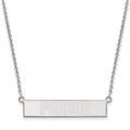 Sterling Silver Rhodium-plated LogoArt Purdue University Small Bar 18 inch Necklace