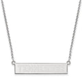 Sterling Silver Rhodium-plated LogoArt University of Tennessee Small Bar 18 inch Necklace