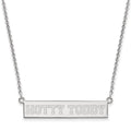 Sterling Silver Rhodium-plated LogoArt University of Mississippi Hotty Toddy Small Bar 18 inch Necklace