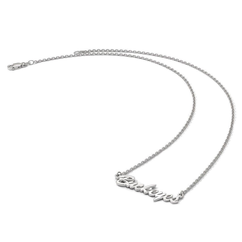 Sterling Silver Rhodium-plated LogoArt The Ohio State University Medium Buckeyes Script 18 inch Necklace