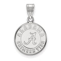 14k White Gold LogoArt University of Alabama Crimson Tide Medium Disc Pendant