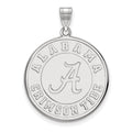 14k White Gold LogoArt University of Alabama Crimson Tide Extra Large Disc Pendant
