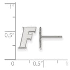 Sterling Silver Rhodium-plated LogoArt University of Florida Letter F Extra Small Post Earrings