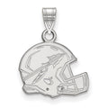 14k White Gold LogoArt Florida State University Arrow Medium Football Helmet Pendant