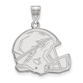 10k White Gold LogoArt Florida State University Arrow Large Football Helmet Pendant