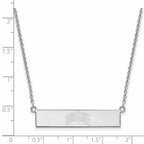Sterling Silver Rhodium-plated LogoArt The Ohio State University Small Bar 18 inch Necklace