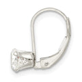 Sterling Silver 5.0 CZ Leverback Single Earring