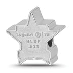 Sterling Silver Rhodium Plated Major League Baseball LogoArt Houston Astros Enamel Bead