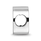 Sterling Silver Rhodium-plated NHL LogoArt Boston Bruins Enameled Bead