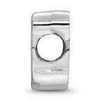 Sterling Silver Rhodium-plated LogoArt Butler University Bulldog Enameled Bead