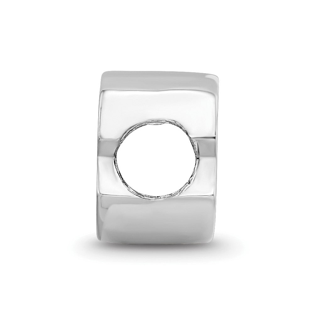 Sterling Silver Rhodium-plated NHL LogoArt Montreal Canadiens Enameled Bead