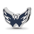 Sterling Silver NHL LogoArt Washington Capitals Enameled Logo Bead