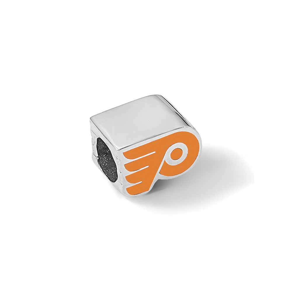 Sterling Silver NHL LogoArt Philadelphia Flyers Winged P Enameled Logo Bead